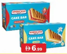 Americana Uncoated Cake Bar Strawberry / Vanilla