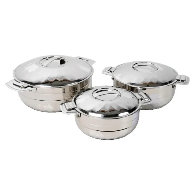 Sanjana 3 pcs Stainless Steel Hotpot Set, DIAMOND11525