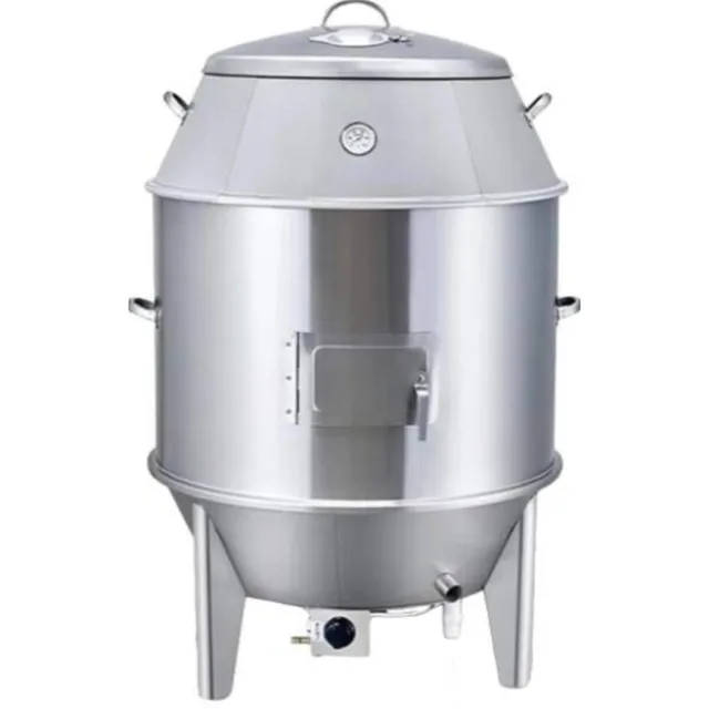 Smartova Mandi Oven Stainless Steel Gas & Charcoal BBQ Smoker for Chicken and Meat - 80cm x 135cm (3300W)
