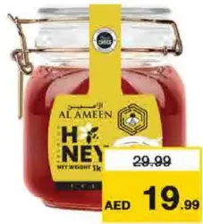 Al Ameen Natural Honey Clip Glass Jar