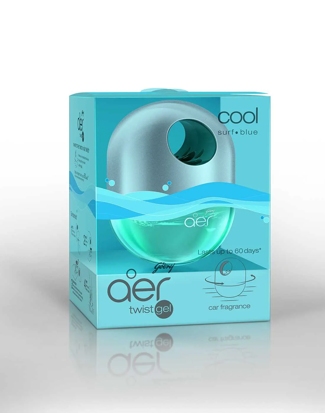 Godrej aer Twist معطر سيارة كول سيرف بلو