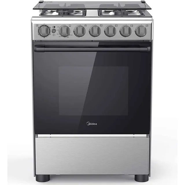 Midea 60x60cm 4 Burner Gas Cooker BME62058FFD Silver