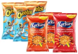 Cheetos / Kurkure Cheetos Cheese Puffs / Kurkure Masala Munch + Red Chilli