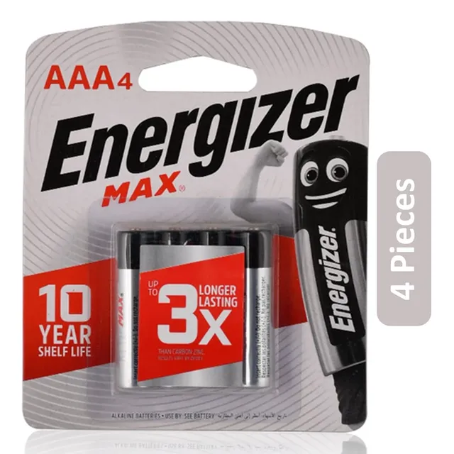 Energizer Max AAA Alkaline Batteries - 4 Pieces