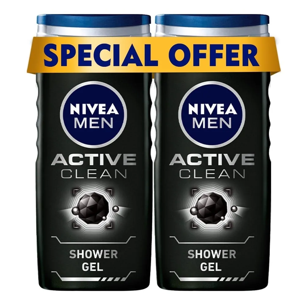 Nivea جل استحمام للرجال أكتيف كلين