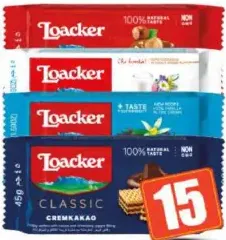 Loacker ويفر كلاسيك مشكل (Napolitaner, Cremkakao, Vanilla, Alpine Milk)