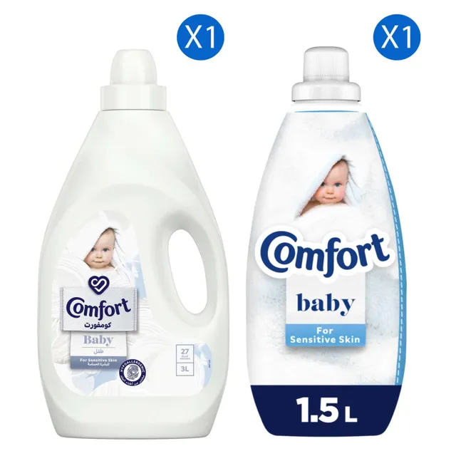 Comfort Baby Fabric Softener, Sensitive Skin, (27 Washes) + Baby Fabric Softener, Sensitive Skin