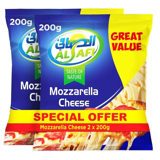 Al Safi Mozarela Cheese 200 g X2 Pcs