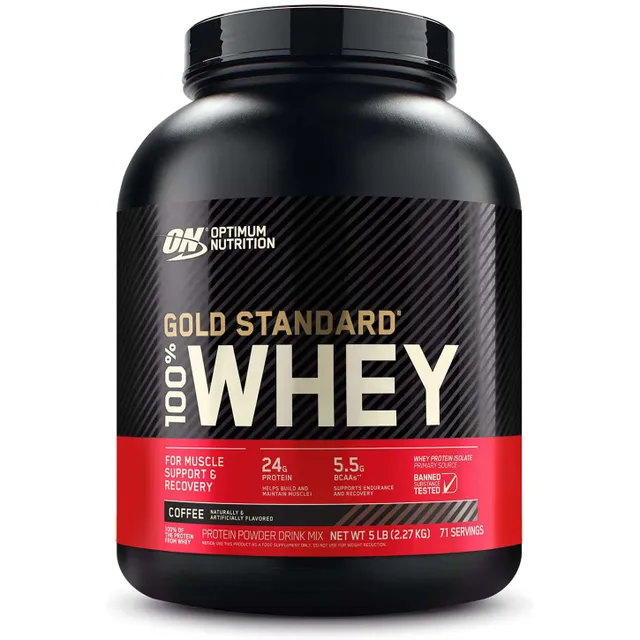 optimum nutrition Gold Standard 100% Whey Protein, Coffee, 5 LB