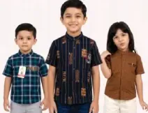 قميص أولاد بأكمام قصيرة مشكل
