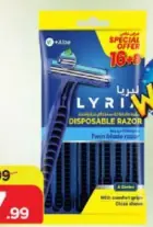 Lyria Disposable Razor Twin Blades