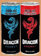 Dragon Energy Drink Blue/ Red
