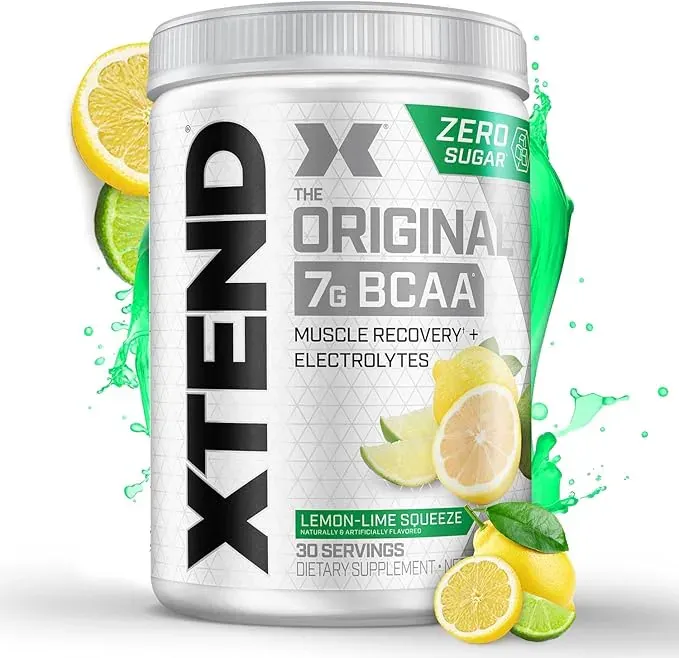 sci xtend XTEND مسحوق BCAA الأصلي بنكهة الليمون والليمون الأخضر 30 حصة خال من السكر أحماض أمينية متفرعة السلسلة مع إلكتروليتات لتعافي العضلات بعد التمرين والترطيب