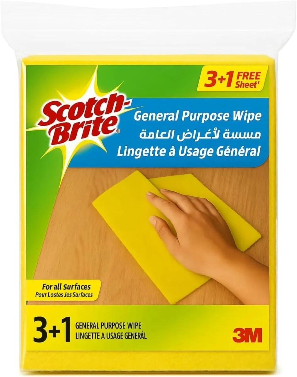 Scotch Brite Sb مناديل مبللة متعددة الاستخدام (3+1)