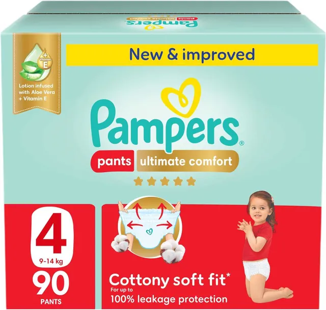 Pampers Ultimate Comfort Pants Size 4 (9- ) - 90 Pcs