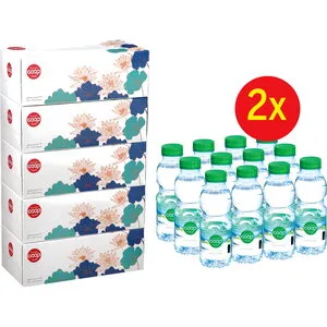 Sharjah Coop Sharjah Spring Water 200mlx12x2 + Facial Tissue 2-Ply 170S