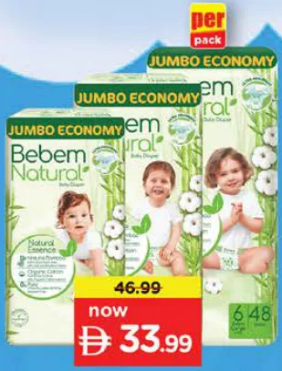Bebem Natural Diaper Jumbo Pack Assorted