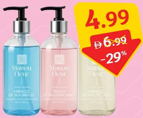 Maison Fleur Scented Hand Wash Assorted
