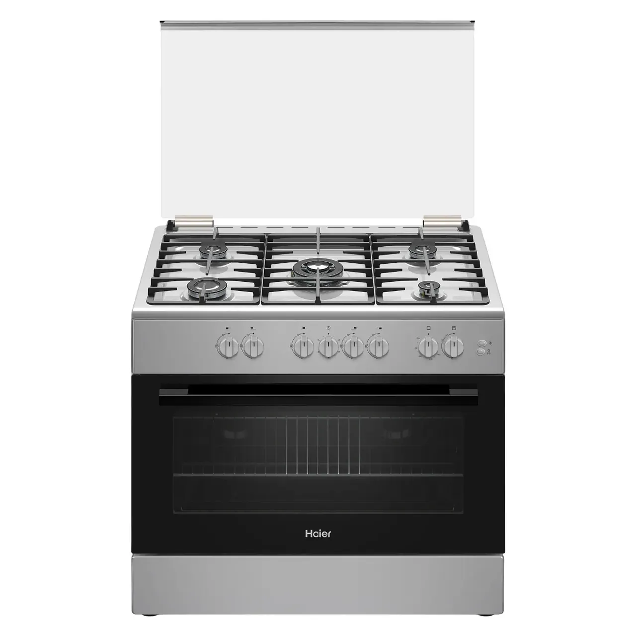 Haier طباخ 90cm موديل HCR9060GT1 ستانلس ستيل بـ 5 شعلات