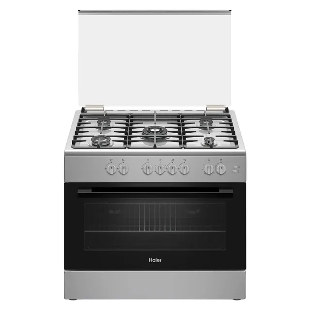 Haier 90cm Cooker HCR9060GT1, Stainless Steel, 5 Burners