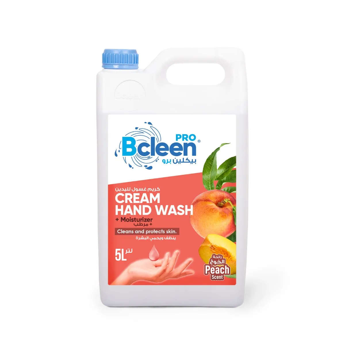 Bcleen غسول يدين كريمي مرطب برائحة الخوخ [1 pc]