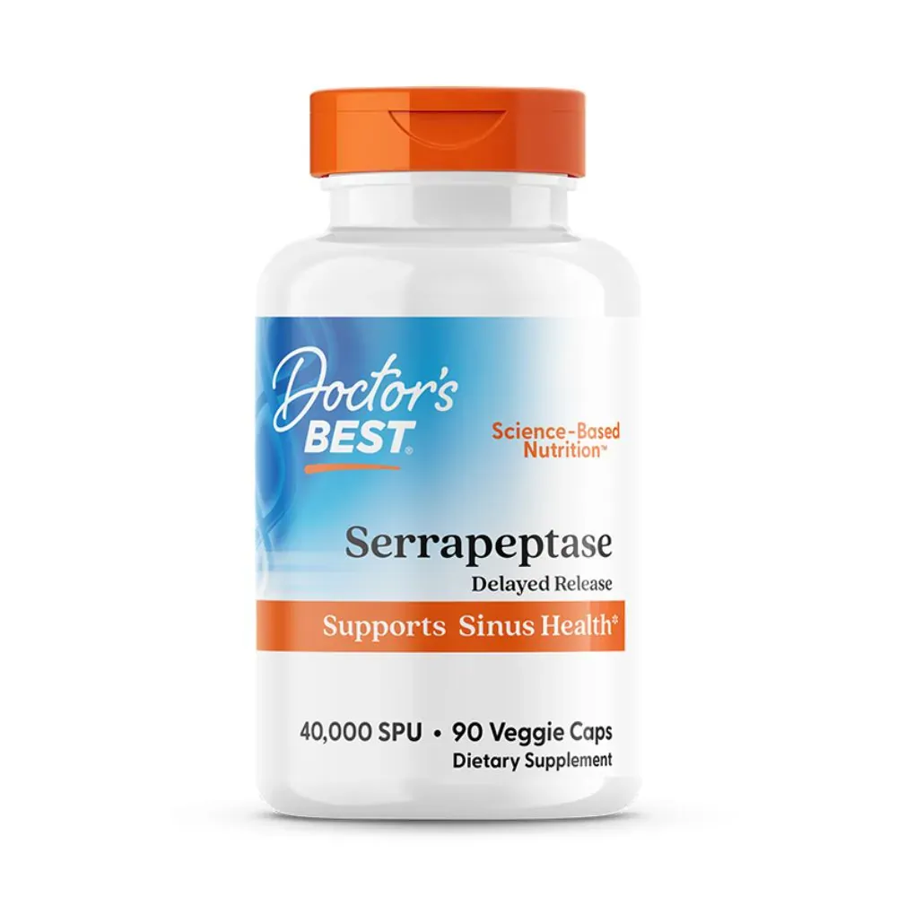 doctor's best سيرابيبتاز، 90 كبسولة نباتية