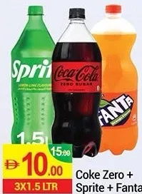 Coke Zero + Sprite + Fanta