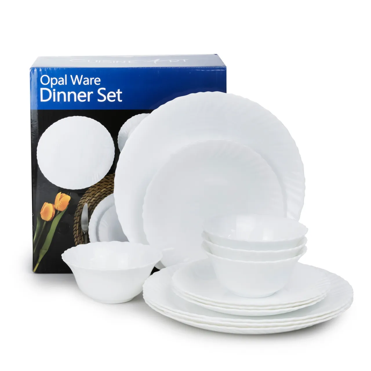 Cuisine Art طقم عشاء أوبال Cuisineart - 12Pcs