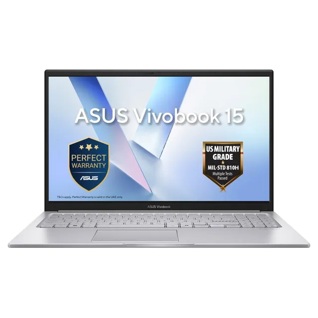 ASUS Vivobook 15 X1504VA Laptop, Intel Core 7 150U, 16GB RAM, 512GB PCIe SSD, 15.6-Inch, Windows 11 Home, Cool Silver, X1504VA-BQ5768W