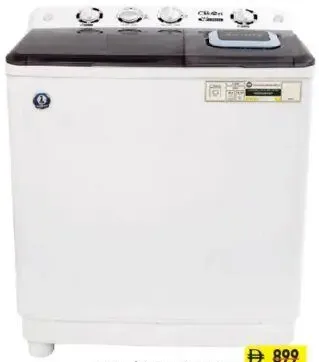 Clikon Twin Tub Semi Automatic Washing Machine + Budget Girl Liquid Detergent CK614