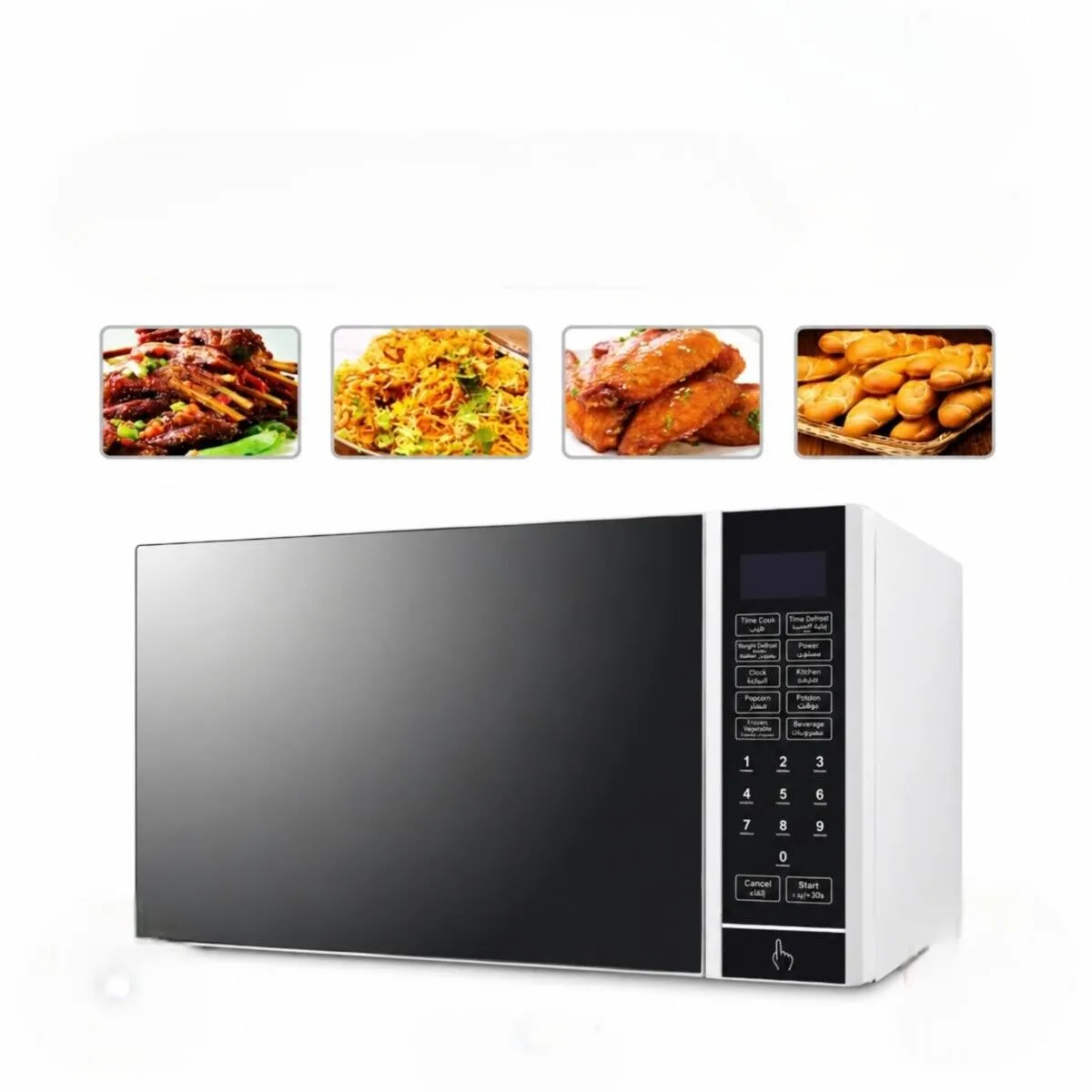 Noorix فرن ميكروويف رقمي 900W متعدد الاستخدامات للسطح مع لوحة تحكم باللمس