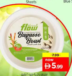 Flow Bagasse Round Plate