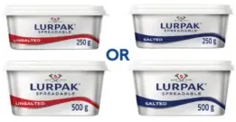 Lurpak Spreadable salted or unsalted