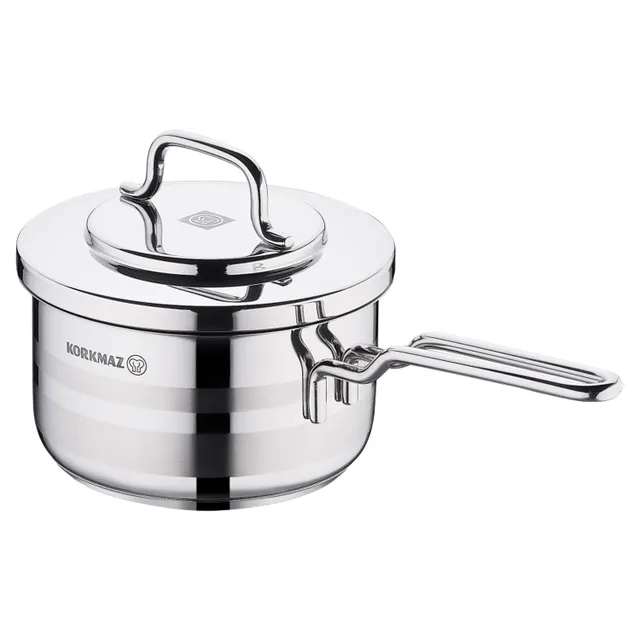 Korkmaz Astra2 Stainless Steel Sauce Pan with Lid, A2047