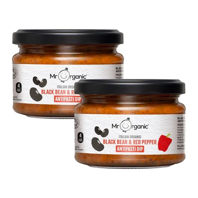 Mr Organic Antipasti Dip Blackbean & Red Pepper