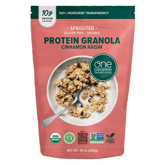 One Degree Cinnraisn Granola