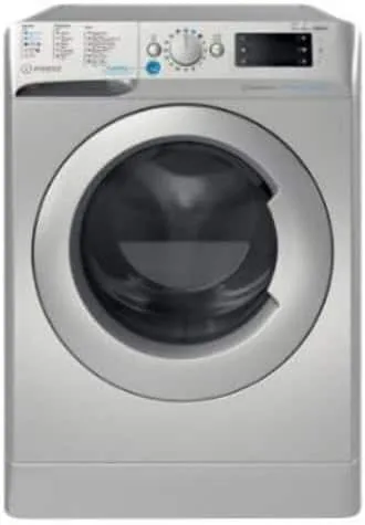 Indesit Innex Washer Dryer Wash & Dry, Fully Automatic Front Load Combo Washer Dryer, 1400 RPM, 16 Programs, Steam Wash, One Touch Press Push&Wash+Dry, MADE IN ITALY - BDE-764SSV-GCC-SILVER