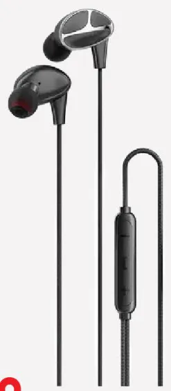 Porodo Soundtec Wired Earphone PDWEC12BK