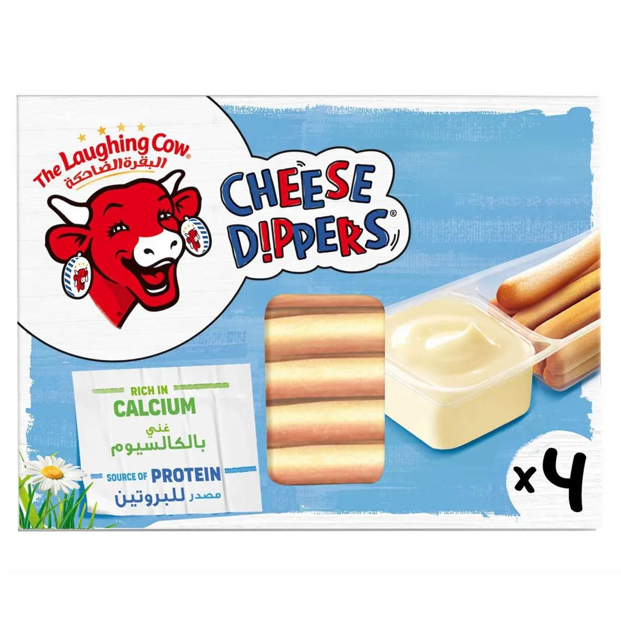 La Vache Qui Rit ديب آند كرانش، سناك الجبن مع أعواد الخبز، 4 قطع