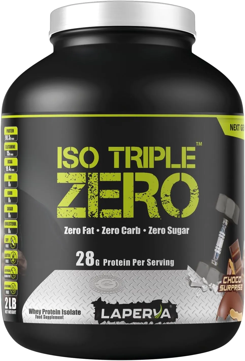Laperva Iso Triple Zero بروتين مصل الحليب الجيل الجديد، مفاجأة الشوكولاتة، 2 LB