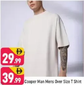 Cooper Man تيشيرت رجالي بقصة أوفر سايز