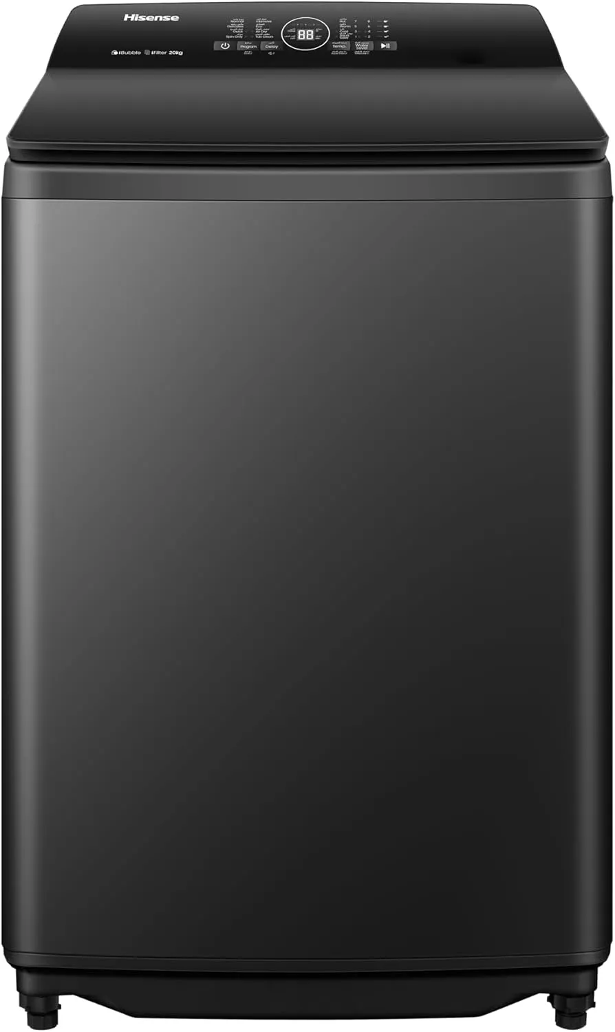 Hisense غسالة ملابس تحميل علوي، رمادي تيتانيوم - WT3I2023UT
