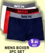 Mens Boxer 3Pc Set