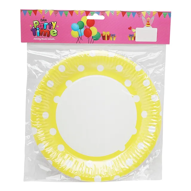 Dan Party Time Birthday Plates Set - 9 Inch, 6 Pieces