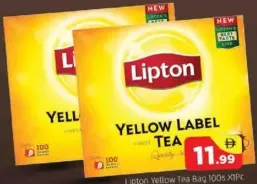 Lipton Tea Bag Yellow
