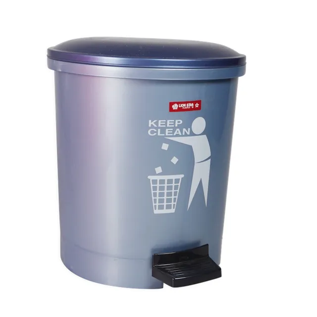Lion Star C-12 Round Step On Dustbin