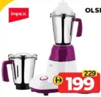 Impex 3In1 Mixer Grinder 750W