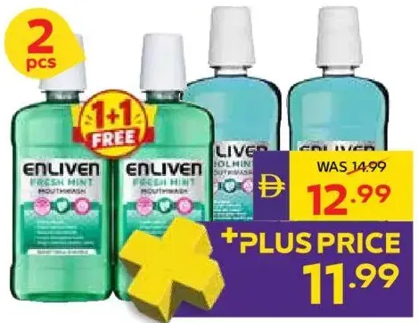 enliven غسول الفم بالنعناع البارد / بالنعناع المنعش