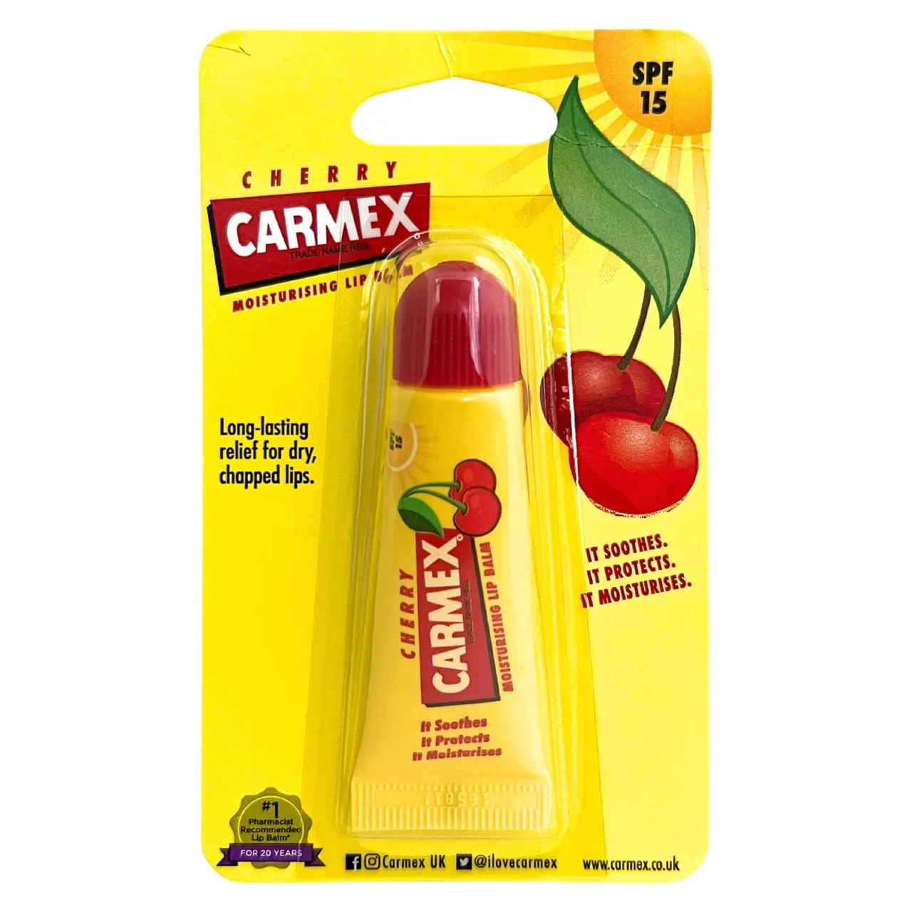 Carmex أنبوب مرطب شفاه بالكرز