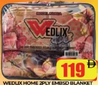 Wedlux Home بطانية مطرزة 2 طبقة